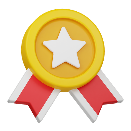 Star Award Medal  3D Icon