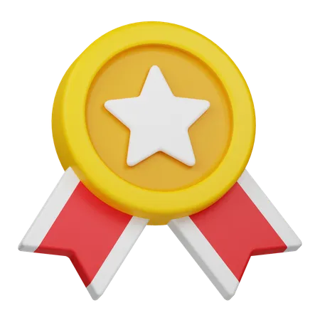 Star Award Medal  3D Icon