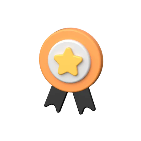 Star Badge 3 D Icon Representing Achievement Recognition And Excellence Symbolizing Awards Honors And Noteworthy Accomplishments In Various Fields 3D Icon