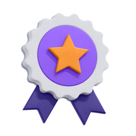 An Icon Of Shop Star Badge In 3 D Format 3D Icon