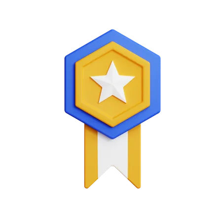 Star badge  3D Icon