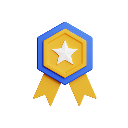 Star badge  3D Icon