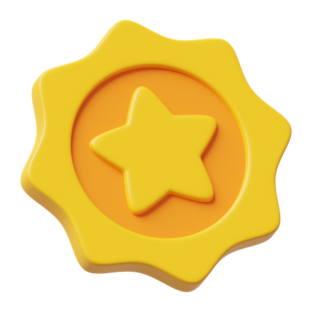 Star Badge  3D Icon