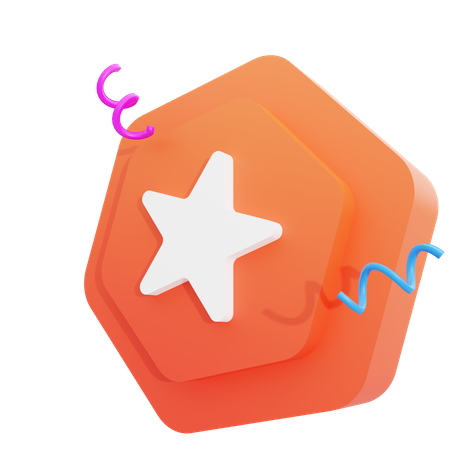 Star Badge  3D Illustration