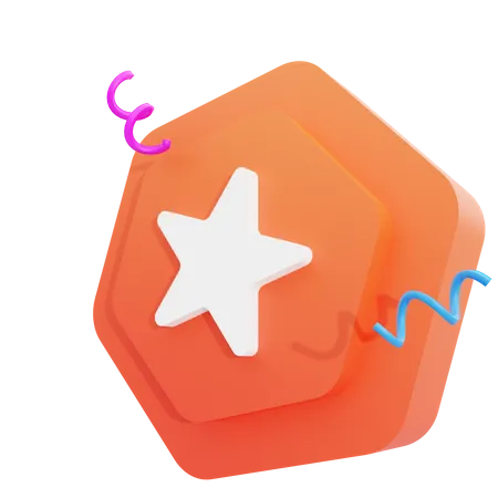 Star Badge  3D Illustration