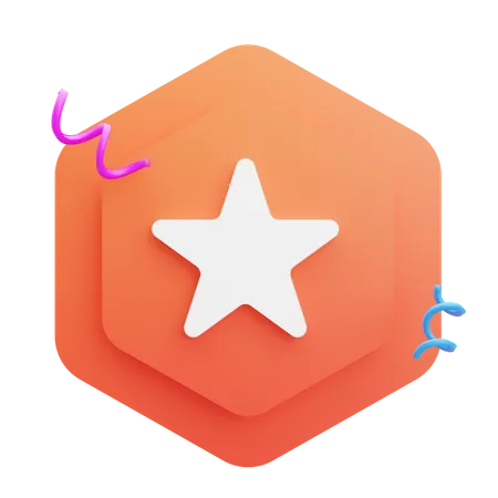 Star Badge  3D Illustration