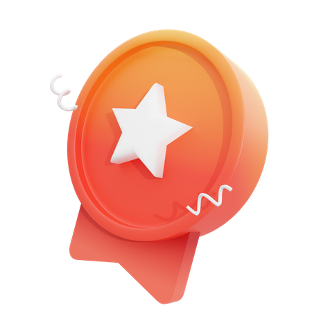 Star Badge  3D Illustration