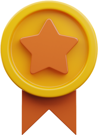 Star Badge  3D Illustration