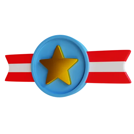 Star Badge  3D Illustration