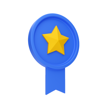 Star Badge 3D Illustration