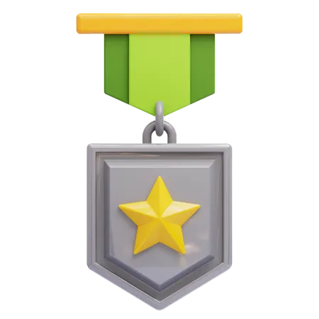 3 D Silver Badge With Star Suitable For Your Projects Related To Reward Award Winning Badges And Trophy 3D Icon