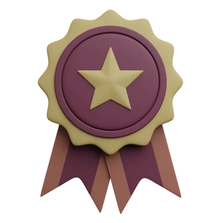 3 D Star Badge Illustration 3D Icon