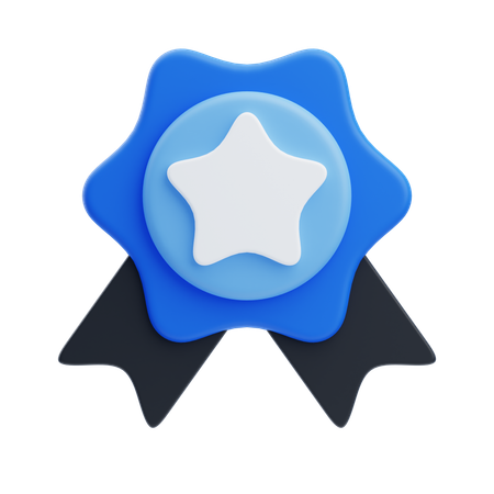 Star Badge for best performance  3D Icon