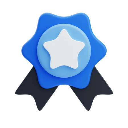 Star Badge for best performance  3D Icon