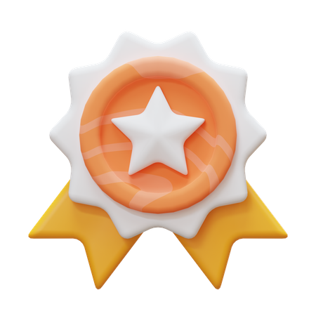 Star Badge Medal  3D Icon