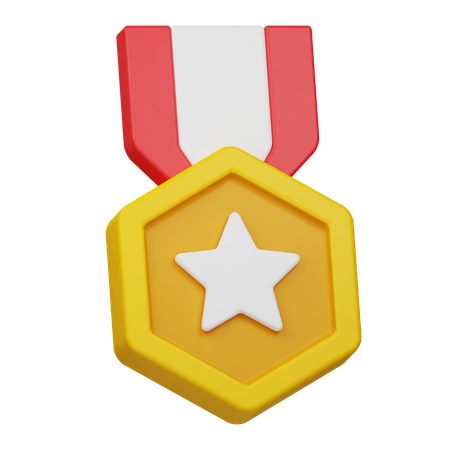 Star Badge Medal  3D Icon