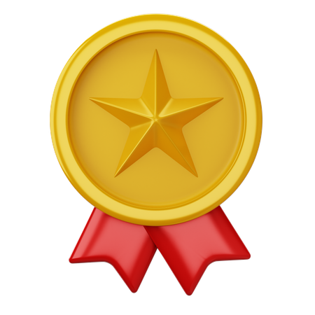 Star Badge Medal  3D Icon