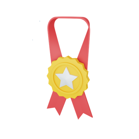 Star Badge Medal  3D Illustration