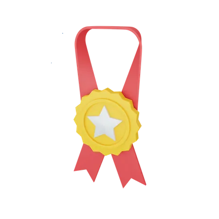 Star Badge Medal  3D Illustration