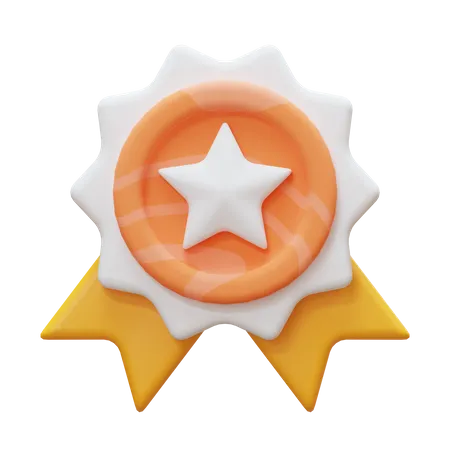 Star Badge Medal  3D Icon