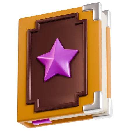 Star Book Game Interface  3D Icon