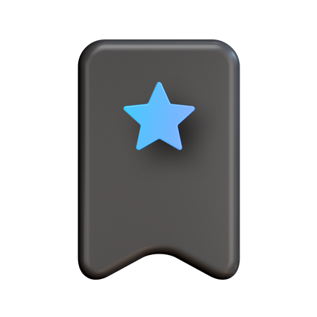 Star Bookmark  3D Illustration