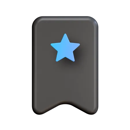 Star Bookmark  3D Illustration