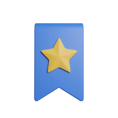 Star Bookmark  3D Illustration