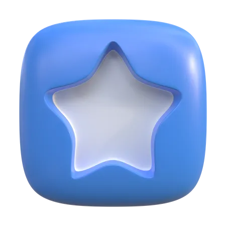 Star Button  3D Icon