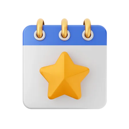 Star Calendar  3D Icon