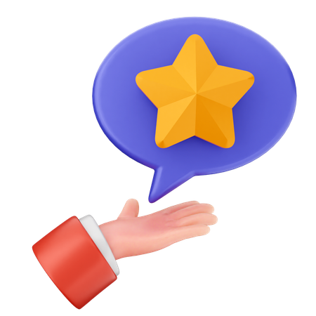 Star chat rating riview  3D Icon