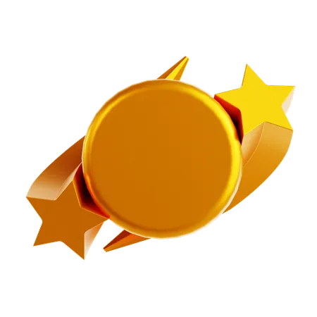 星の丸ラベル  3D Icon