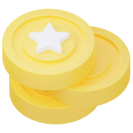 Star Coin 3 D Illustration 3D Icon
