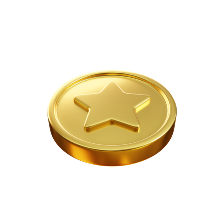 Star Coin  3D Icon