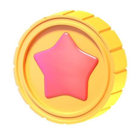 Star Coin  3D Icon