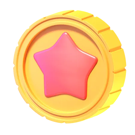 Star Coin  3D Icon