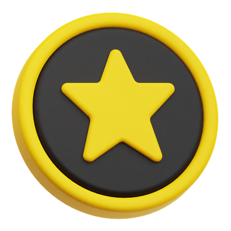 Star Coin  3D Icon