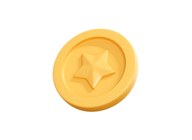 Star Coin  3D Illustration