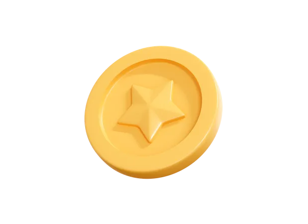 Star Coin  3D Illustration