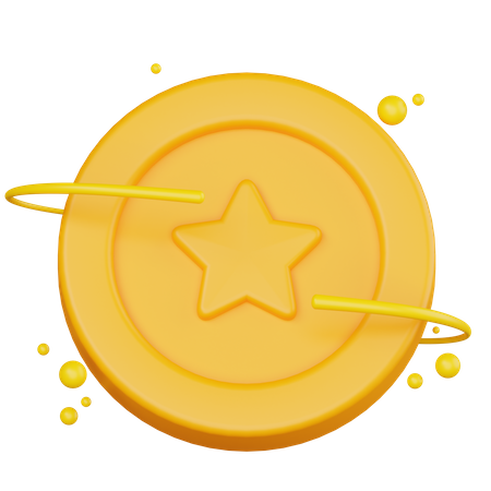 Star Coin  3D Illustration