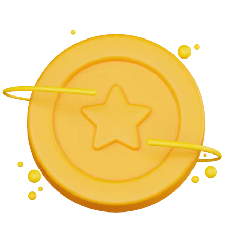 Star Coin  3D Illustration