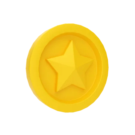 Star Coin  3D Illustration