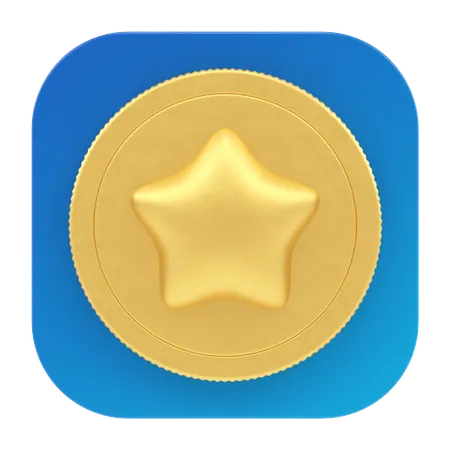 Star Coin  3D Icon
