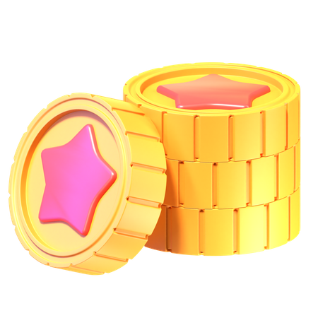 Star Coins  3D Icon