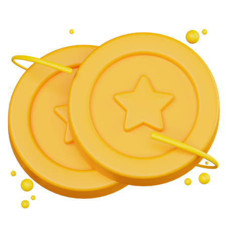 Star Coins  3D Illustration