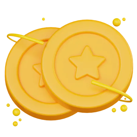 Star Coins  3D Illustration