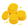 3d star coins stack logo