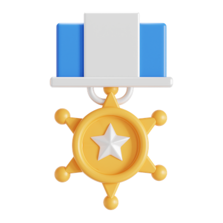 スター警官バッジ  3D Icon