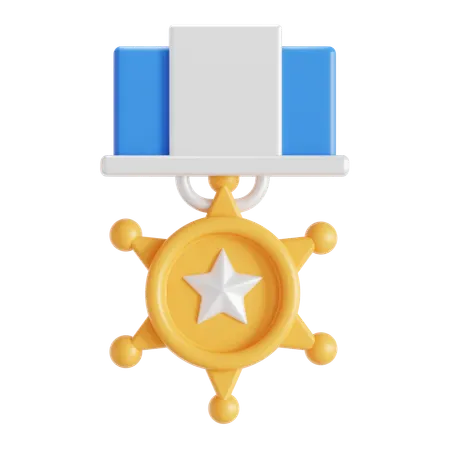 Star cop badge 3D Icon