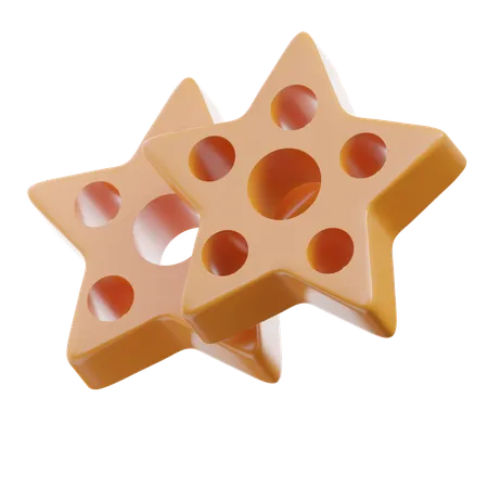 3 D Star Cracker 3D Icon